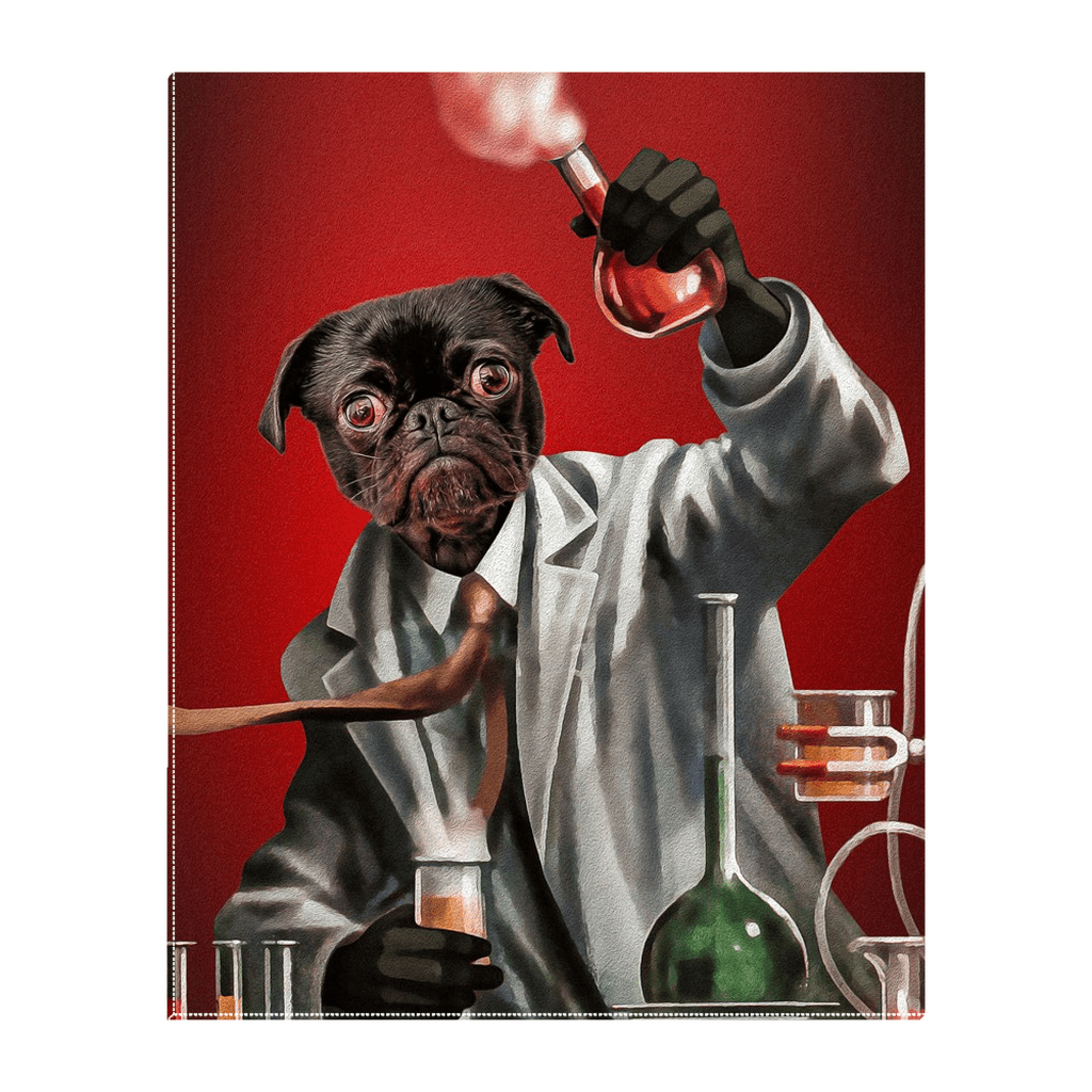 &#39;The Mad Scientist&#39; Personalized Pet Standing Canvas