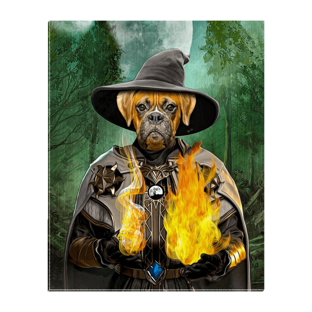 &#39;The Wizard&#39; Personalized Pet Standing Canvas