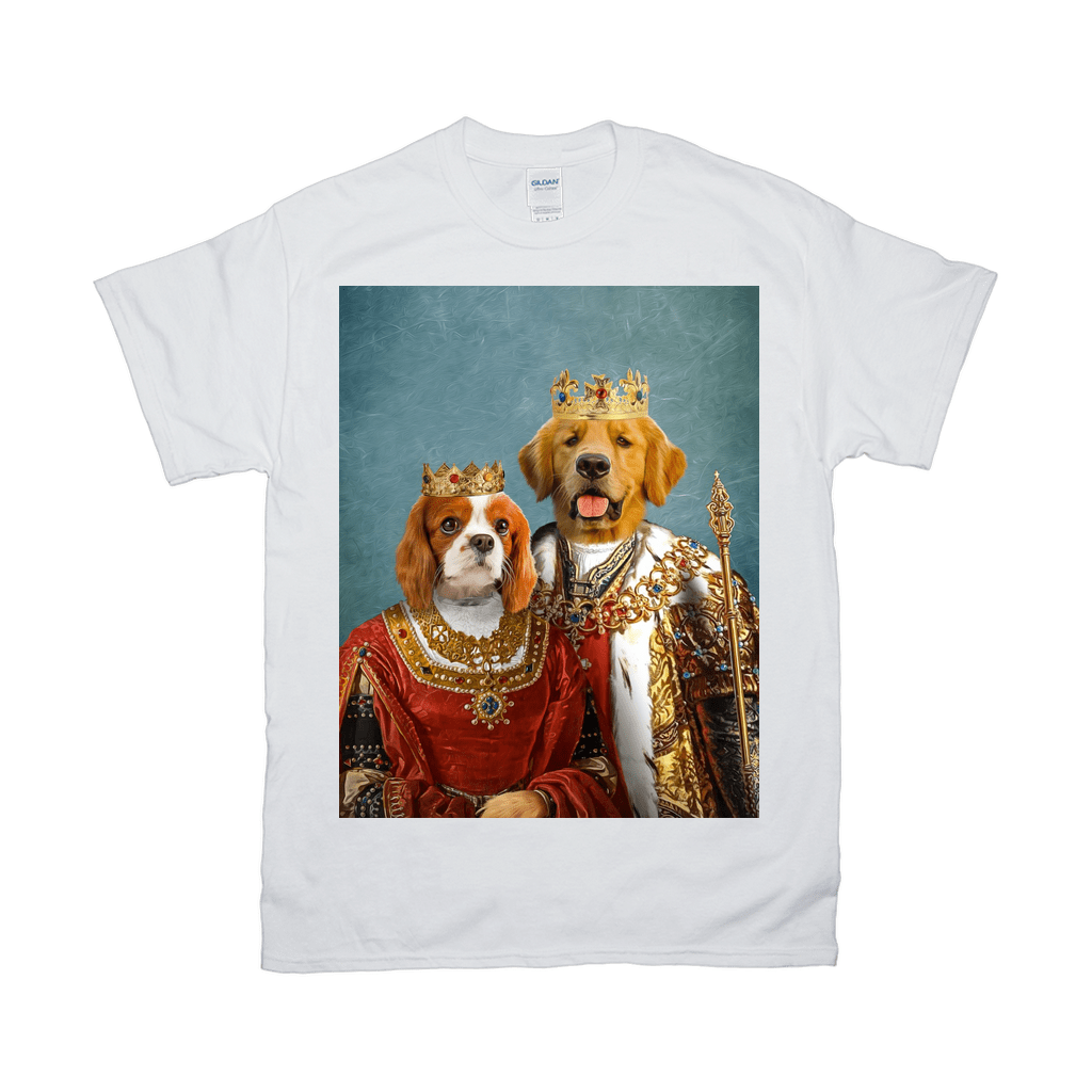 &#39;King And Queen&#39; Personalized 2 Pet T-Shirt