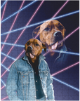 '1980s Lazer Portrait' Personalized Pet Puzzle