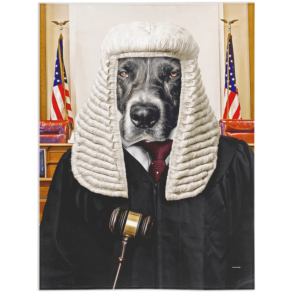 Manta personalizada para mascotas &#39;El juez&#39;