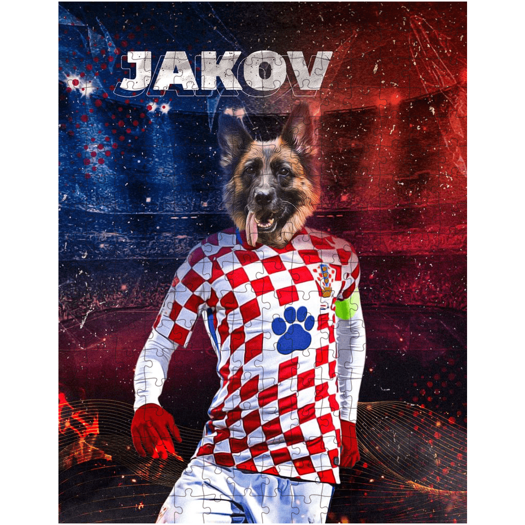 &#39;Croatia Doggos Soccer&#39; Personalized Pet Puzzle