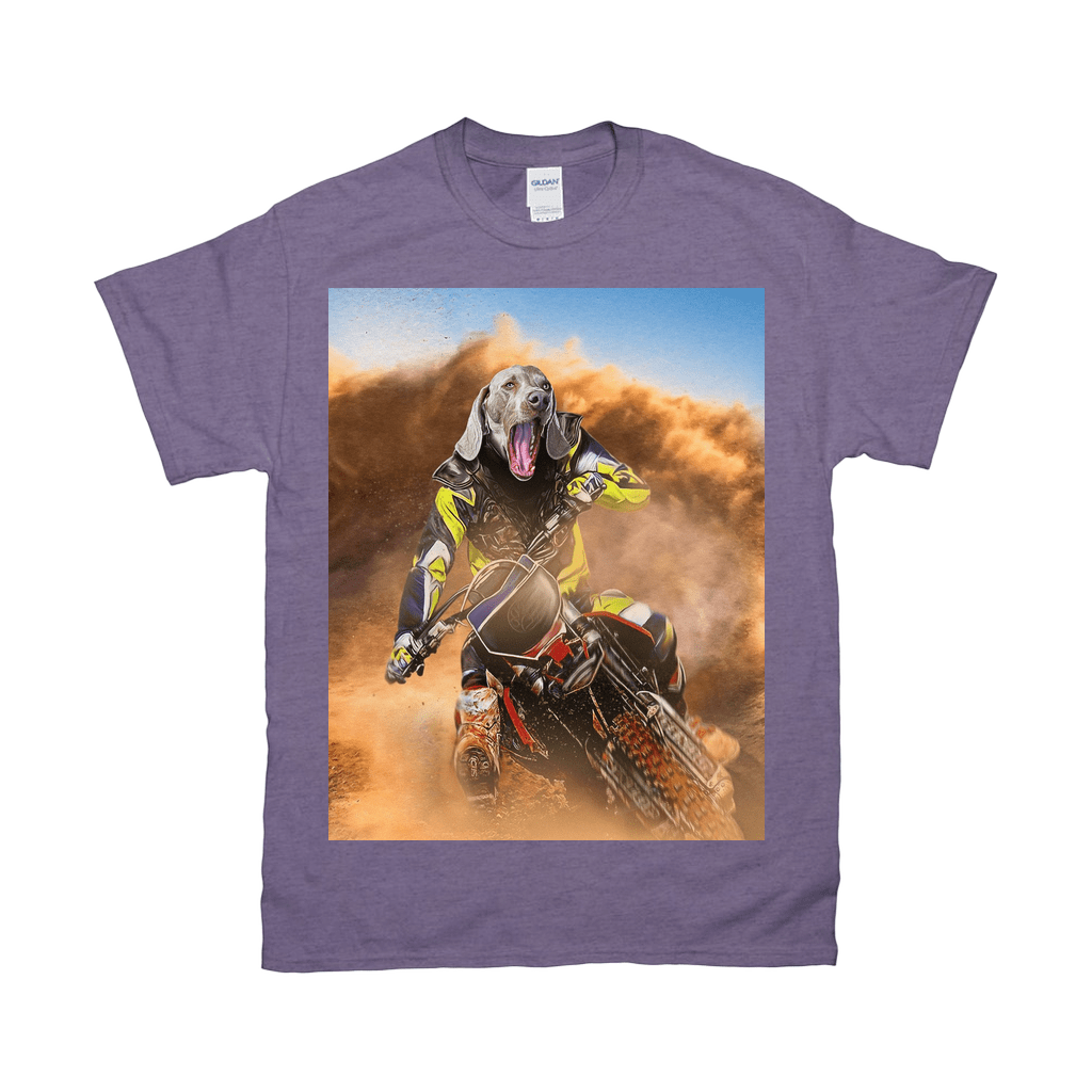 &#39;The Motocross Rider&#39; Personalized Pet T-Shirt
