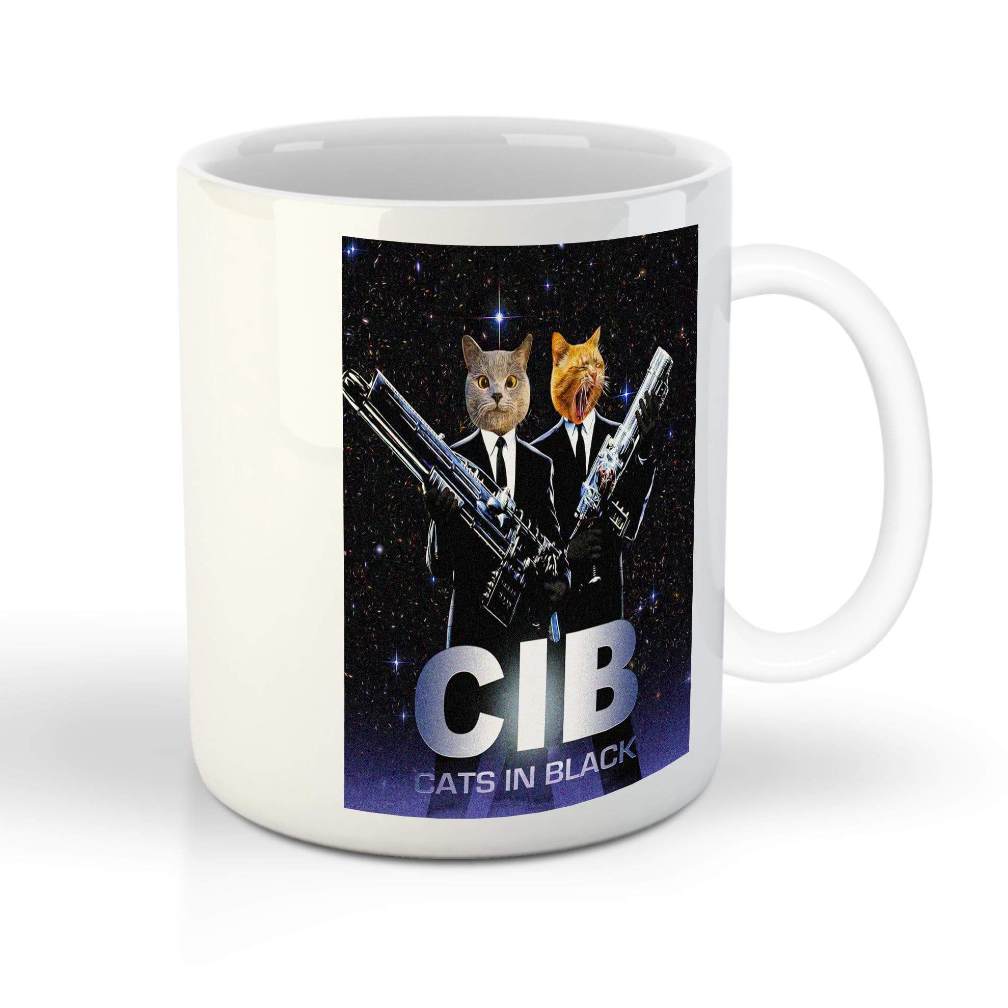 Cats in Black Personalized 2 Pet Mug