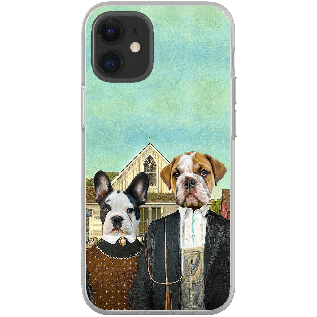 &#39;American Pawthic&#39; Personalized 2 Pet Phone Case