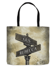 'The Day We Met' Personalized Tote Bag
