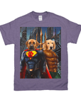 Camiseta personalizada para 2 mascotas 'Superdog &amp; Aquadog'