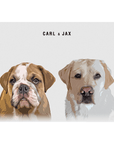 Personalized Modern 2 Pet Standing Canvas