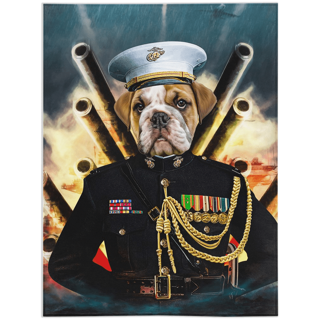 Manta personalizada para mascotas &#39;The Marine&#39; 