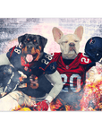 'Houston Doggos' Personalized 2 Pet Poster