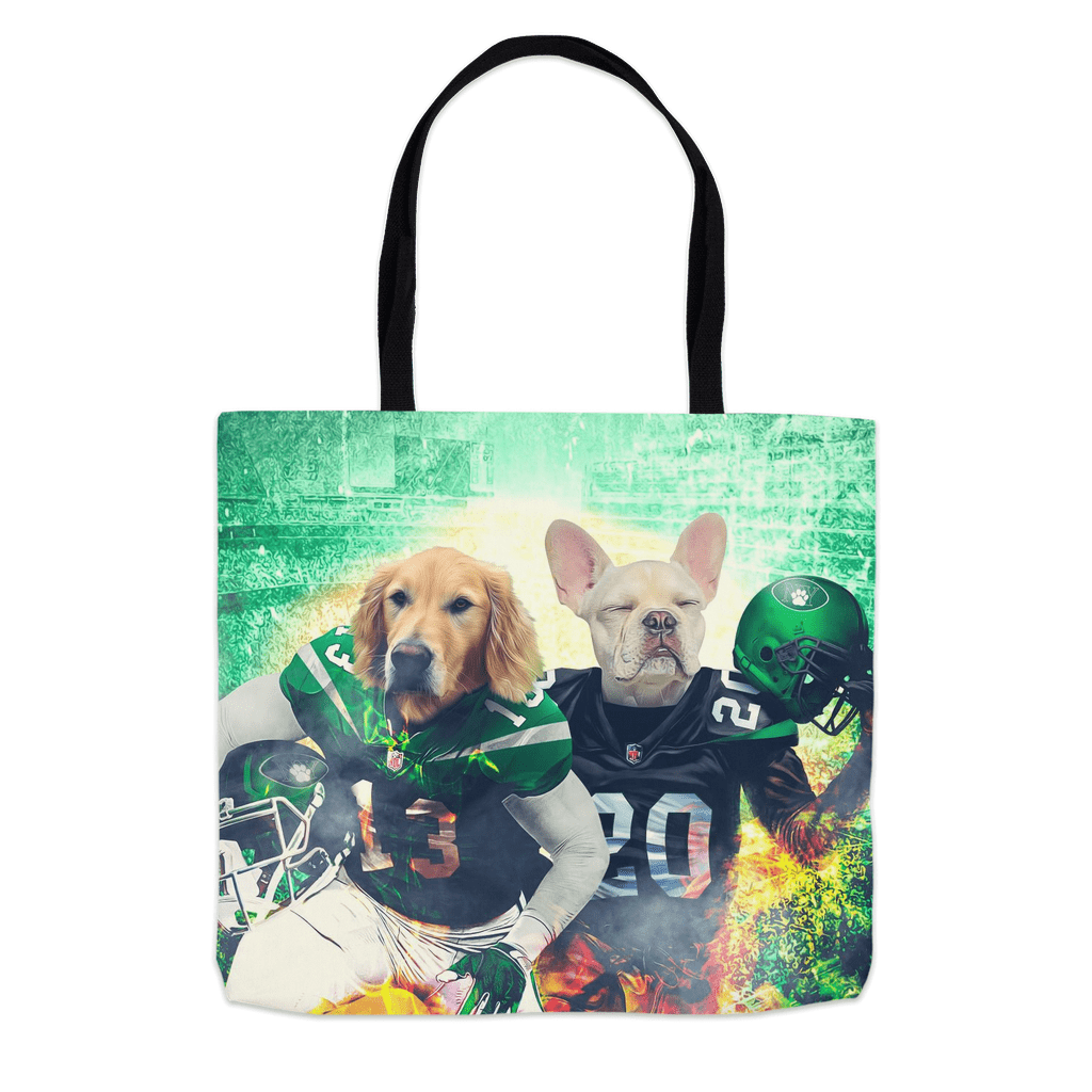 &#39;New York Jet-Doggos&#39; Personalized 2 Pet Tote Bag
