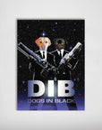 'Dogs in Black' Personalized 2 Pet Poster