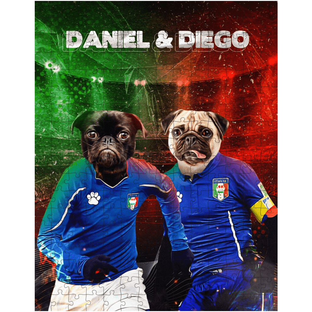 &#39;Italy Doggos&#39; Personalized 2 Pet Puzzle