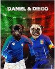 Puzzle personalizado de 2 mascotas 'Italy Doggos'
