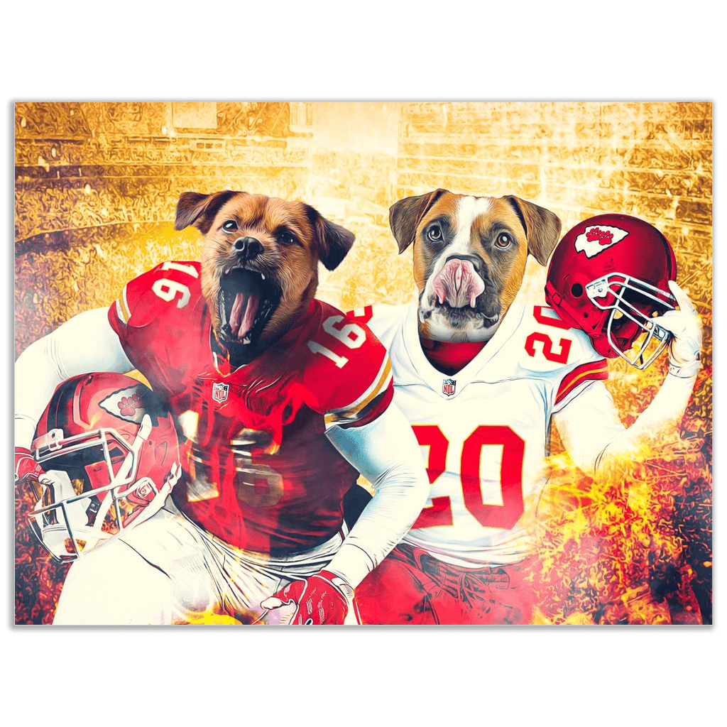 &#39;Kansas City Doggos&#39; Personalized 2 Pet Poster