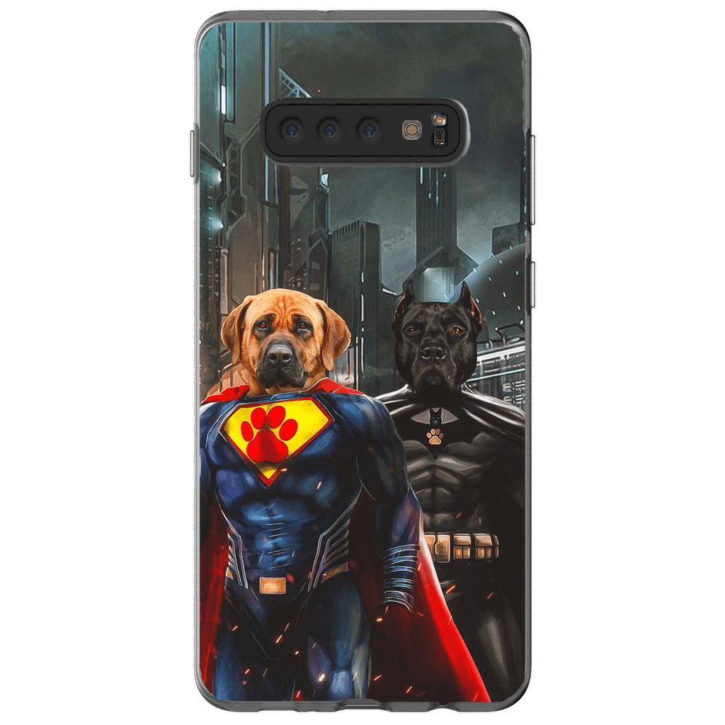 &#39;Superdog &amp; Batdog&#39; Personalized 2 Pet Phone Case