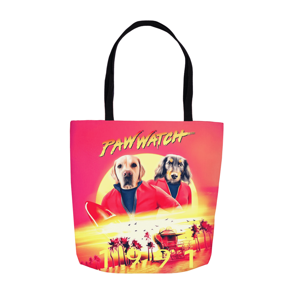 'Paw Watch 1991' Personalized 2 Pet Tote Bag