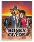 'Boney and Clyde' Personalized 2 Pet Blanket