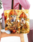 'The Firefighters' Personalized 2 Pet Tote Bag