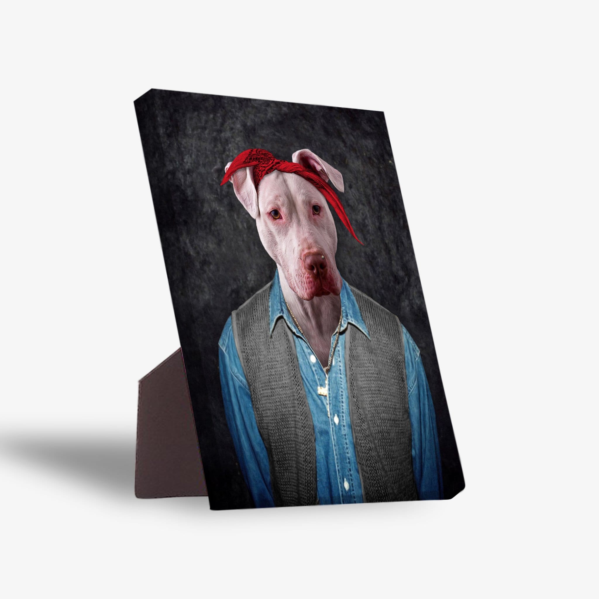 &#39;2Pac Dogkur&#39; Personalized Pet Standing Canvas
