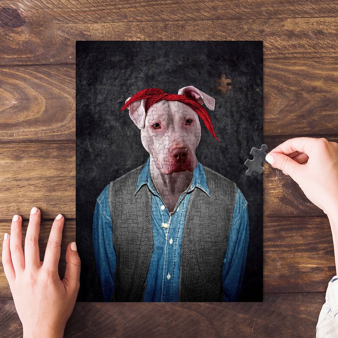 &#39;2pac Dogkur&#39; Personalized Pet Puzzle