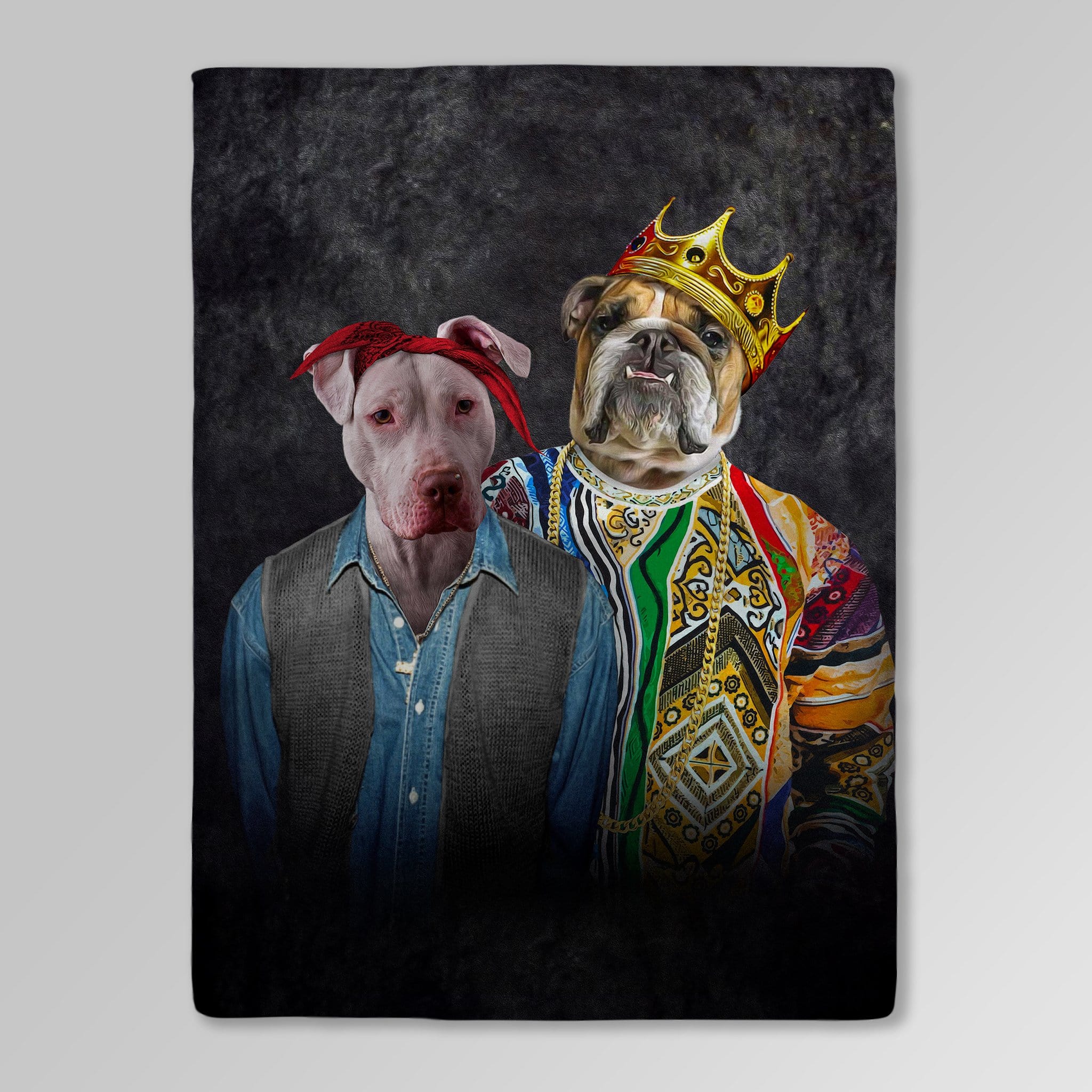 &#39;2Paw And Notorious D.O.G.&#39; Personalized 2 Pet Blanket