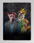 '2Paw And Notorious D.O.G.' Personalized 2 Pet Blanket