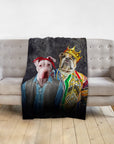 '2Paw And Notorious D.O.G.' Personalized 2 Pet Blanket