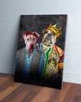 '2Paw And Notorious D.O.G.' Personalized 2 Pet Canvas