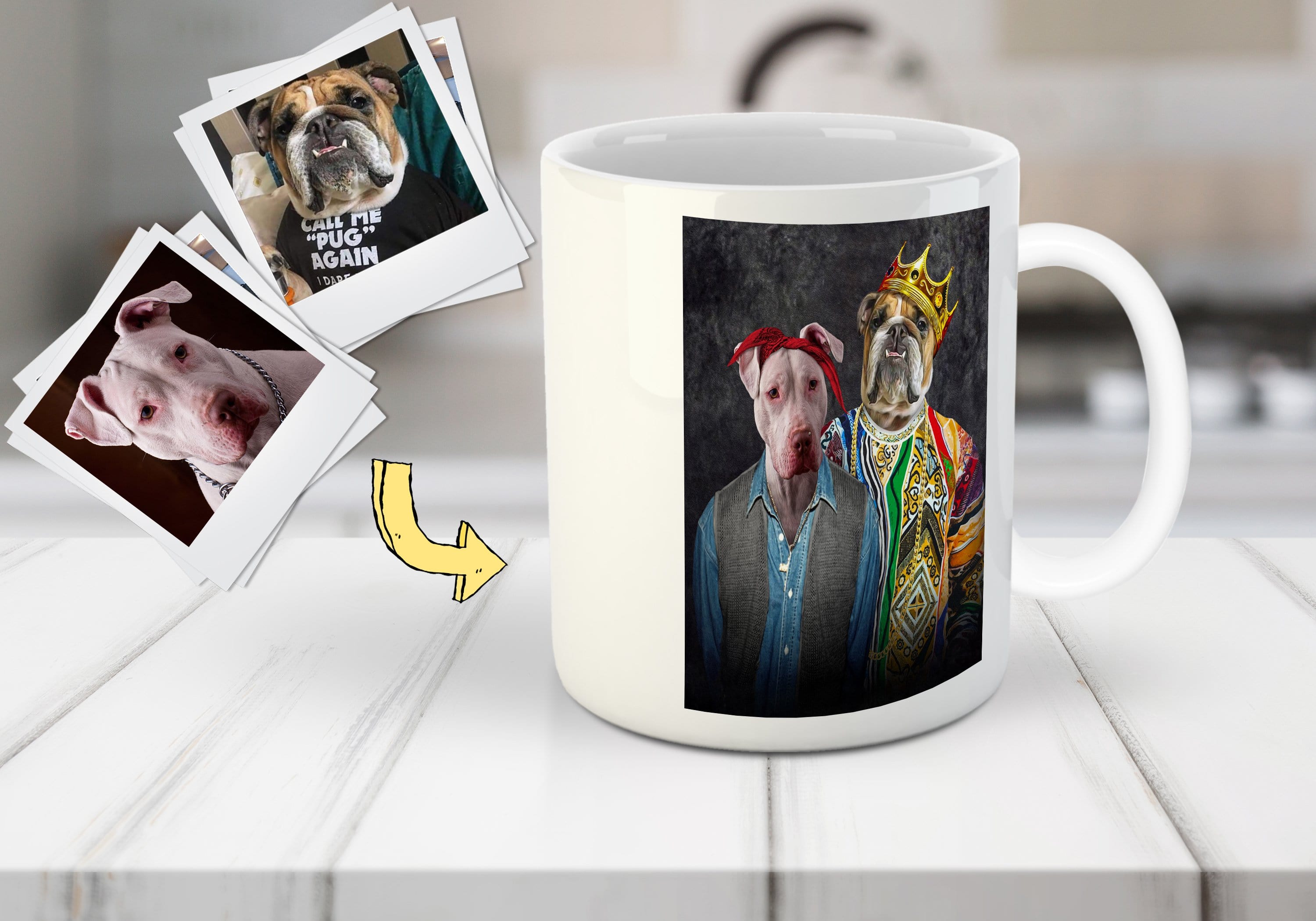 &#39;2Paw And Notorious D.O.G.&#39; Personalized 2 Pet Mug