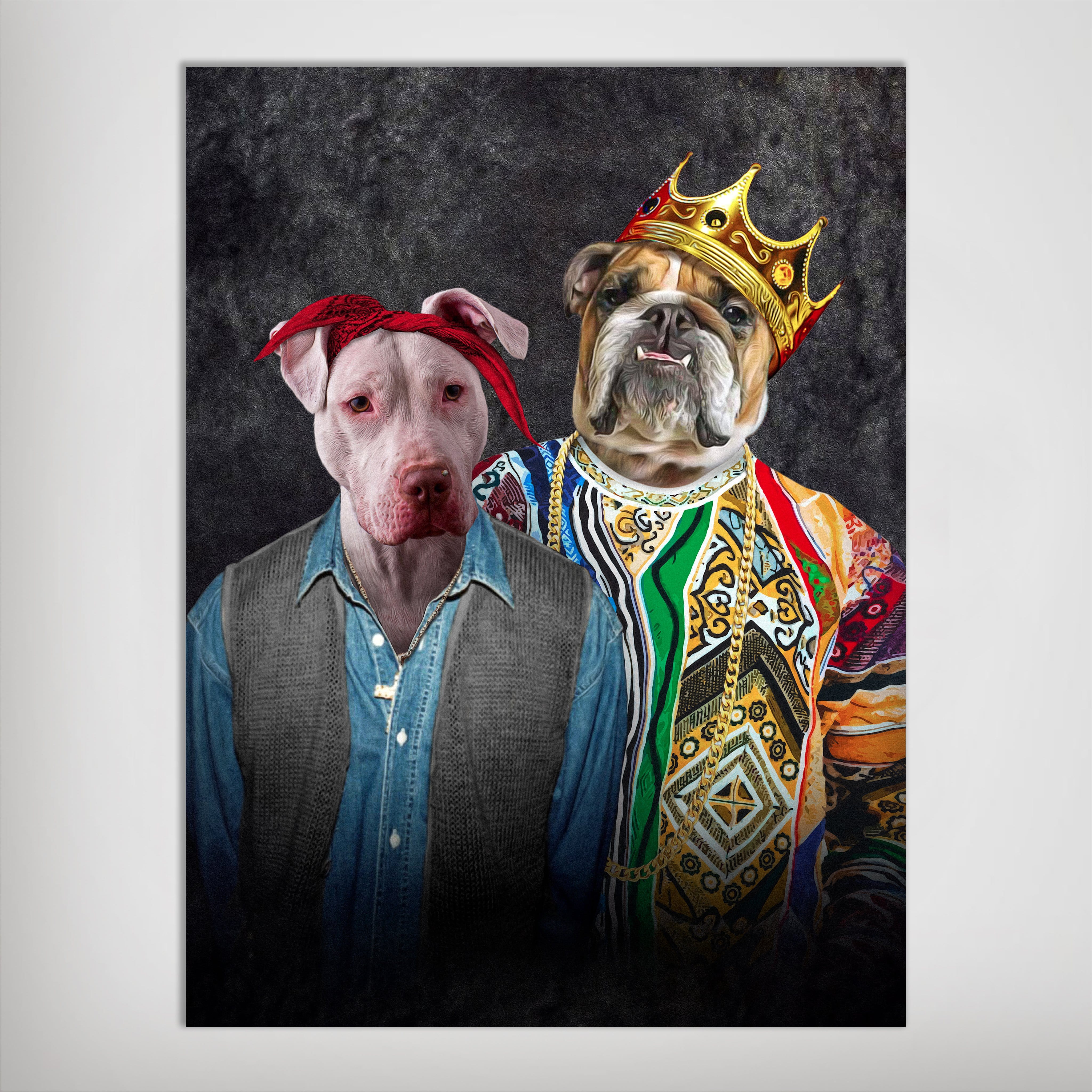 &#39;2Paw And Notorious D.O.G.&#39; Personalized 2 Pet Poster
