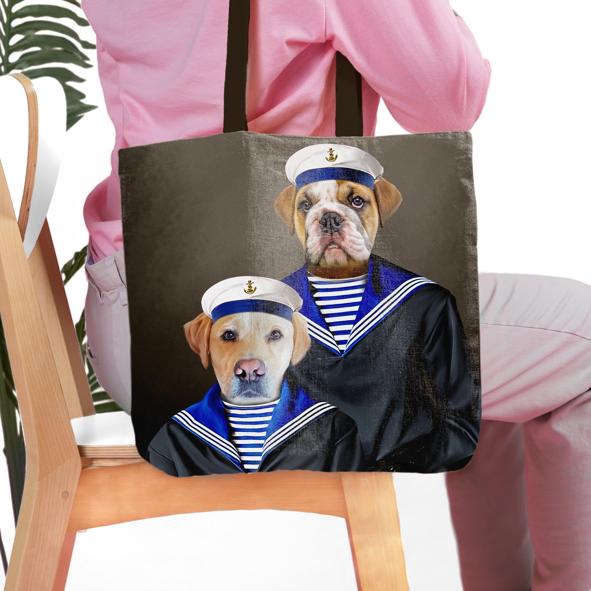 Bolsa Tote Personalizada para 2 Mascotas &#39;Los Marineros&#39;