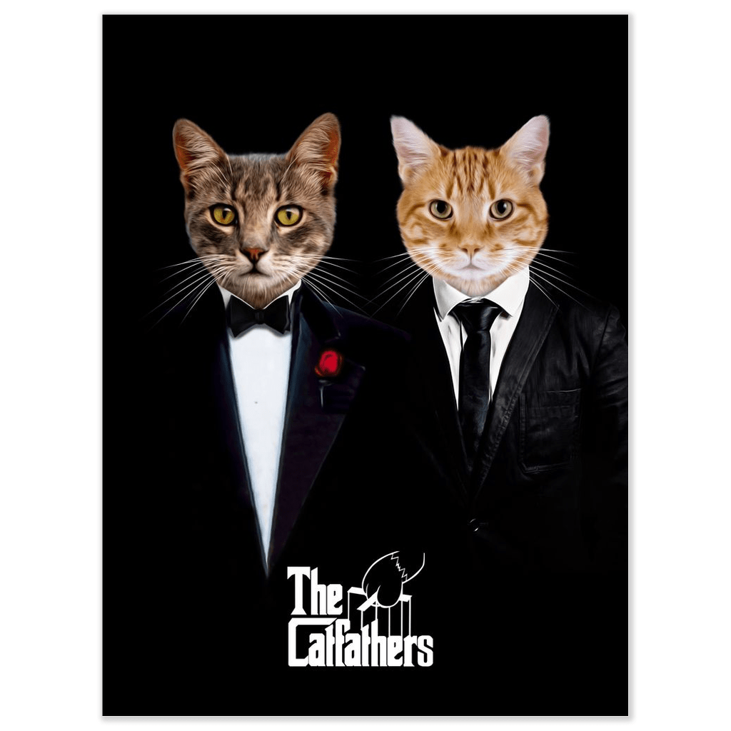 'The Catfathers' Personalized 2 Pet Poster