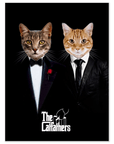 Póster personalizado con 2 mascotas 'The Catfathers'