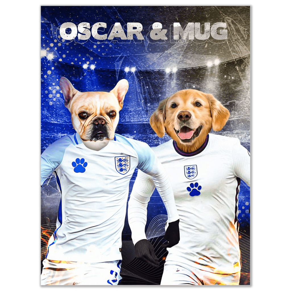 &#39;England Doggos&#39; Personalized 2 Pet Poster