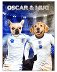 Póster Personalizado para 2 mascotas 'England Doggos'
