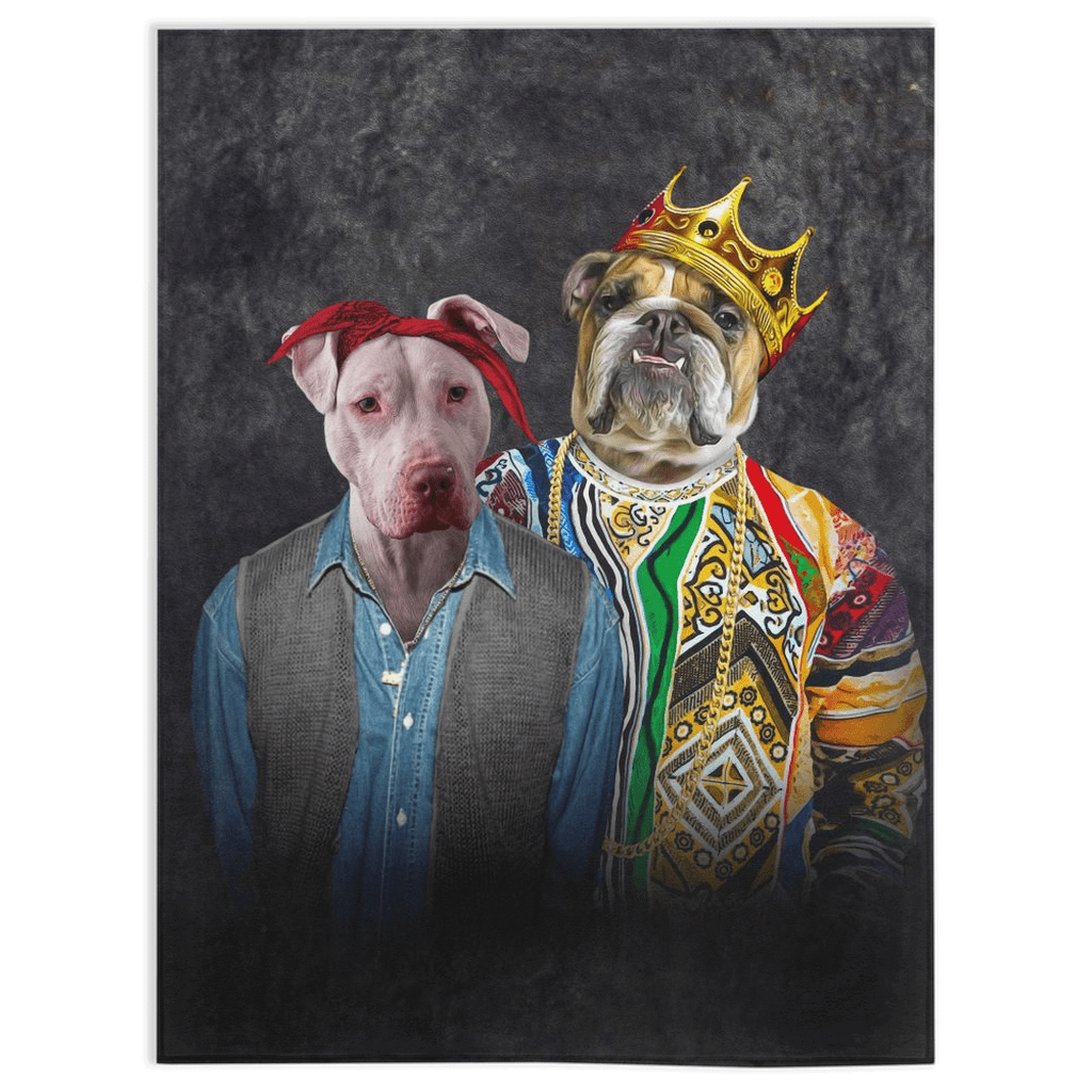 &#39;2Paw And Notorious D.O.G.&#39; Personalized 2 Pet Blanket
