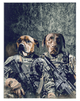 'Los veteranos del ejército' 2 mantas personalizadas para mascotas 