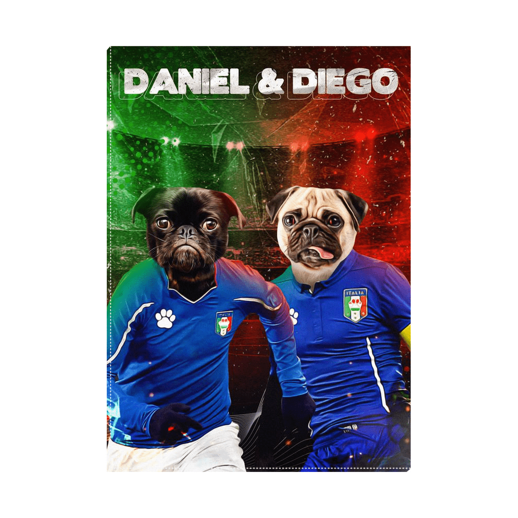 &#39;Italy Doggos&#39; Personalized 2 Pet Standing Canvas