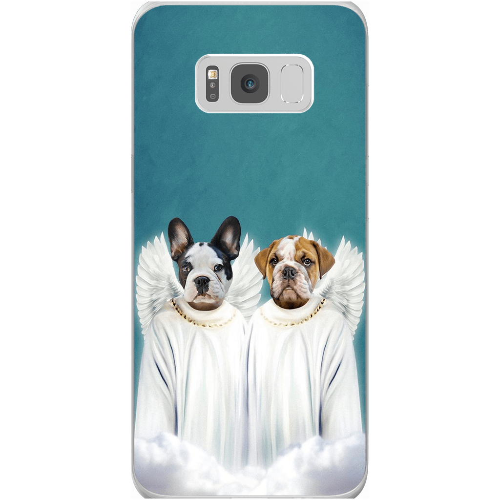 &#39;2 Angels&#39; Personalized Pets Phone Case