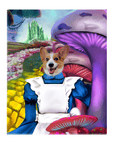 Lienzo personalizado para mascotas 'Alicia en Doggoland'