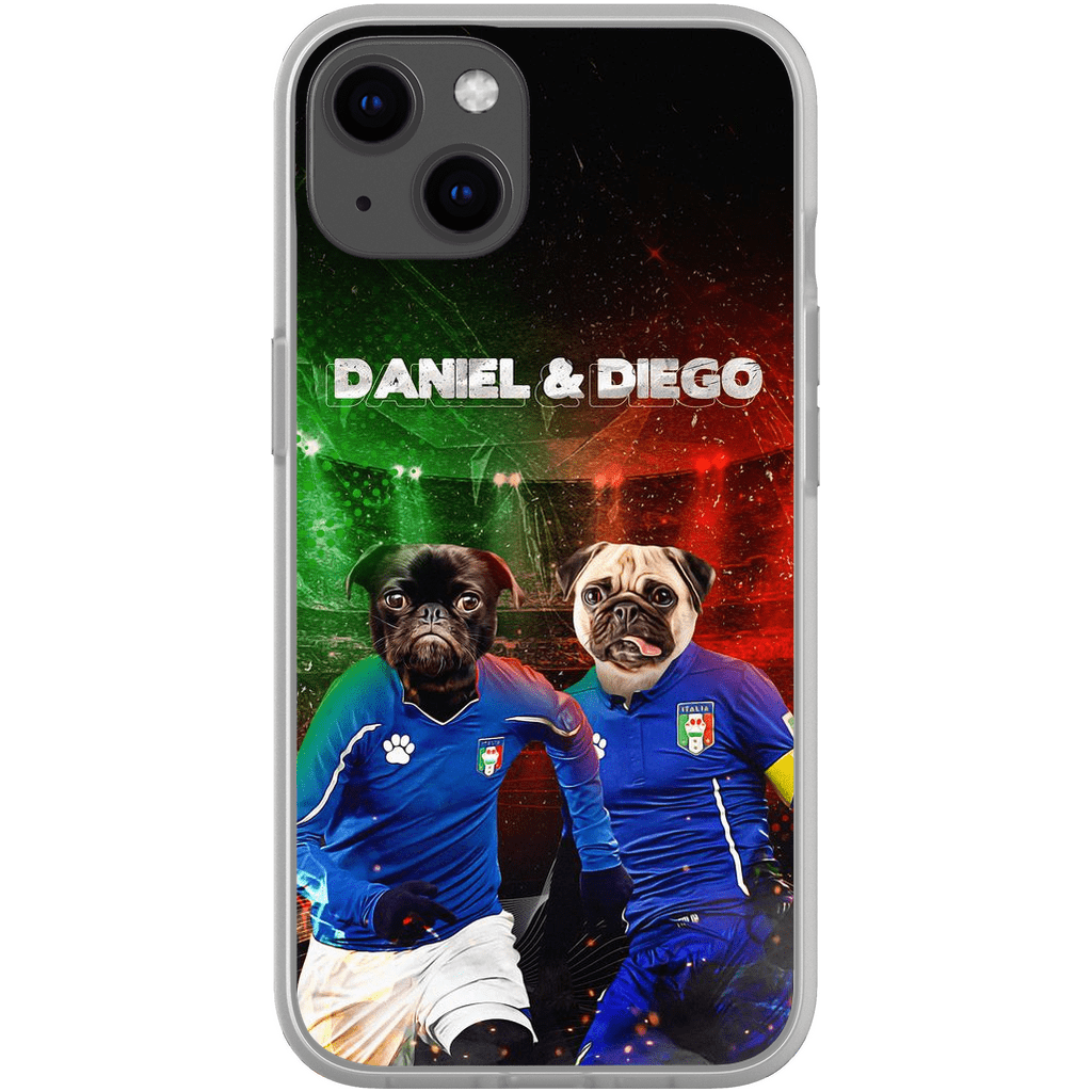 &#39;Italy Doggos&#39; Funda personalizada para teléfono con 2 mascotas