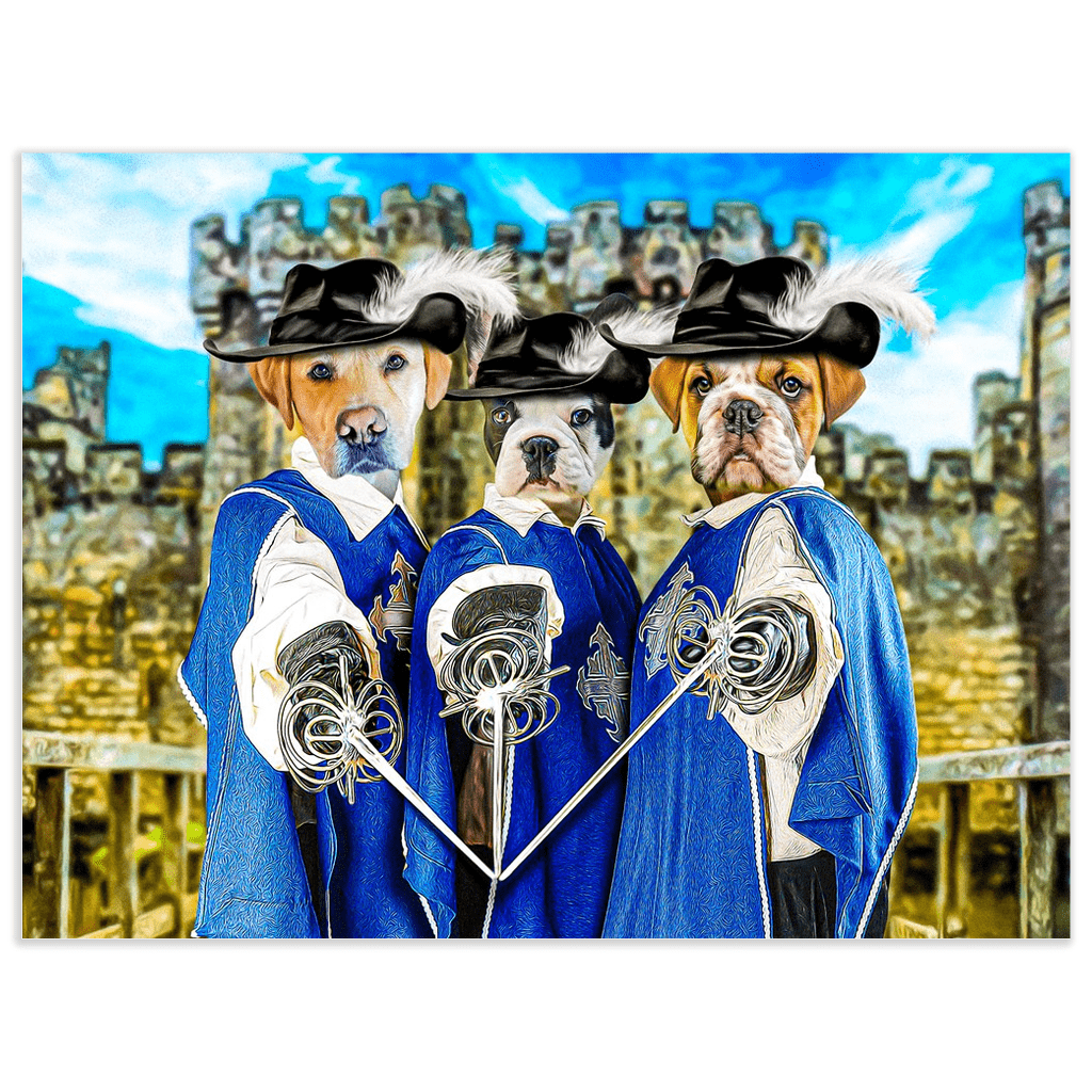 &#39;3 Musketeers&#39; Personalized 3 Pet Poster