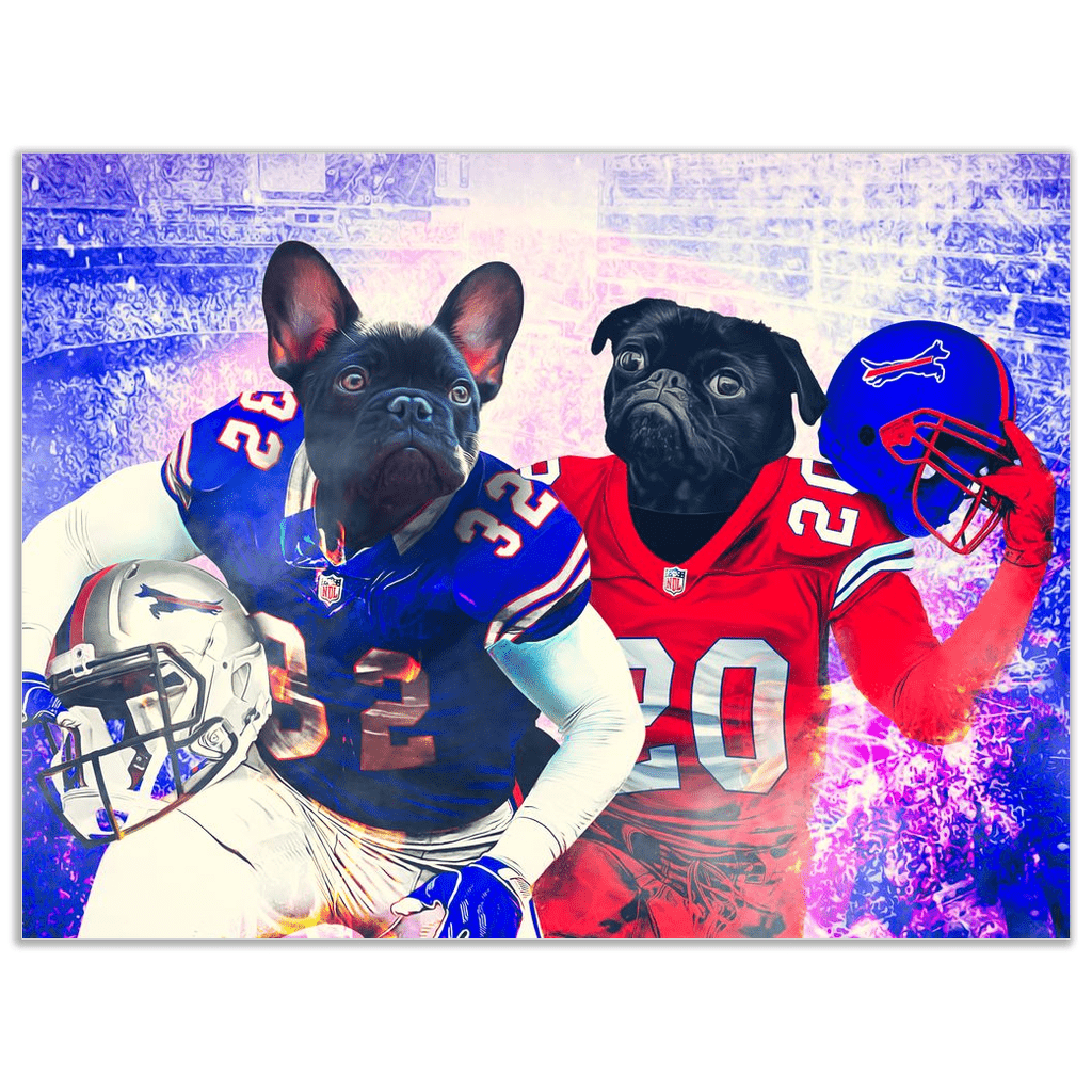 &#39;Buffalo Doggos&#39; Personalized 2 Pet Poster