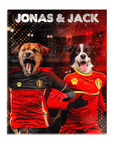 'Belgium Doggos' Personalized 2 Pet Standing Canvas