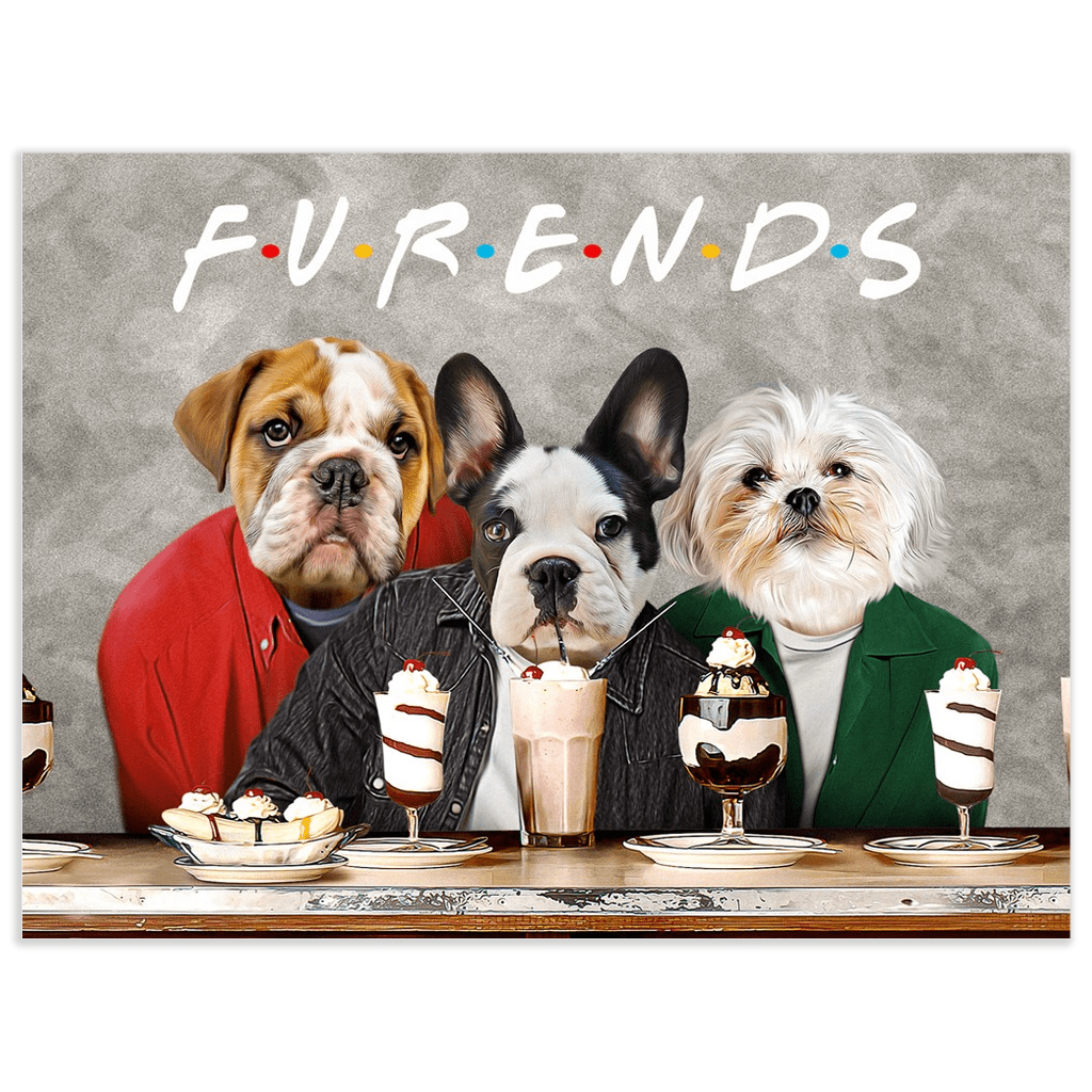 &#39;Furends&#39; Personalized 3 Pet Poster