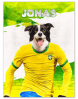 'Brazil Doggos Soccer' Personalized Pet Poster