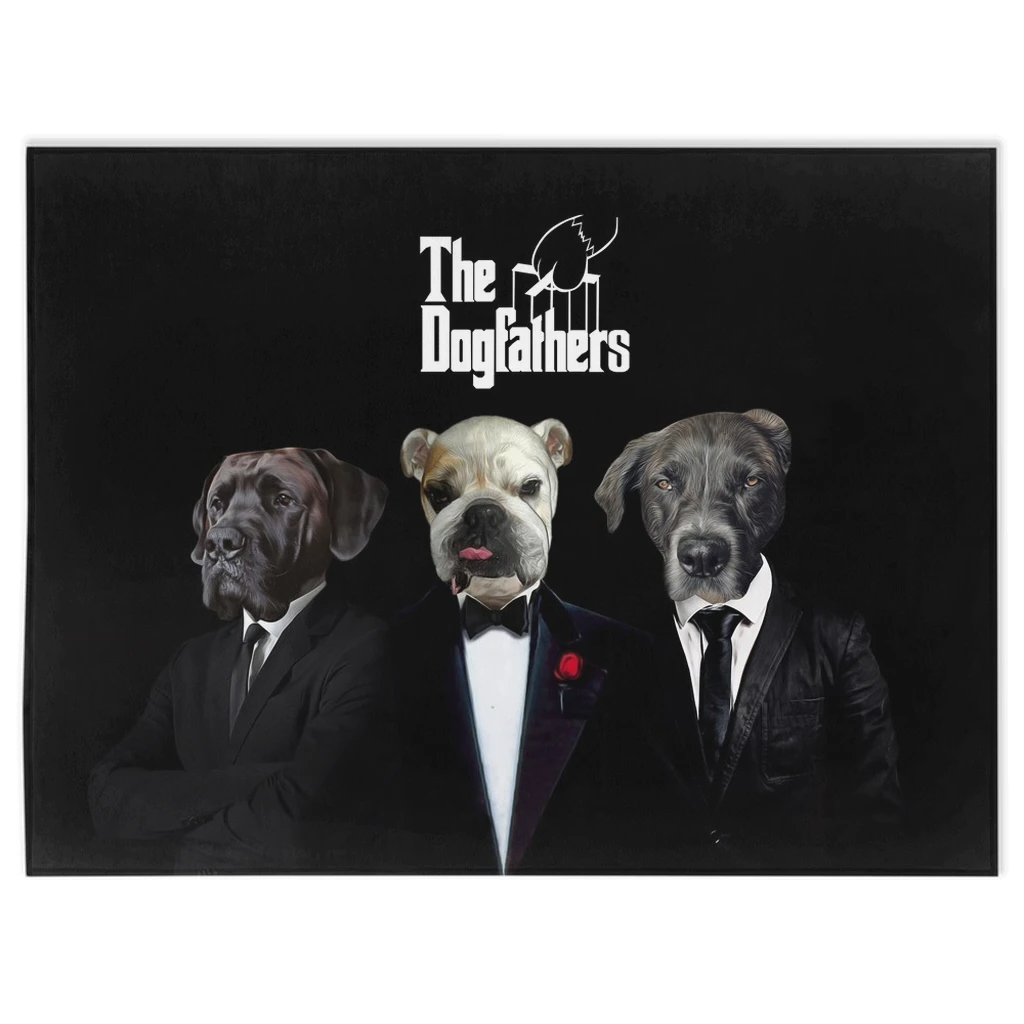 &#39;The Dogfathers&#39; Personalized 3 Pet Blanket