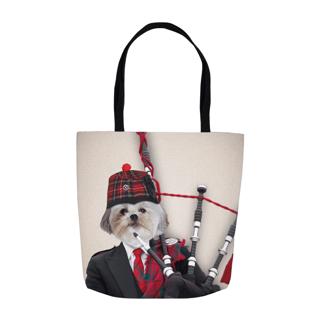 &#39;The Bagpiper&#39; Personalized Tote Bag