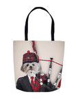 'The Bagpiper' Personalized Tote Bag